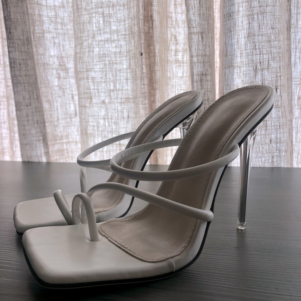 Stiletto White Sandals summer spring